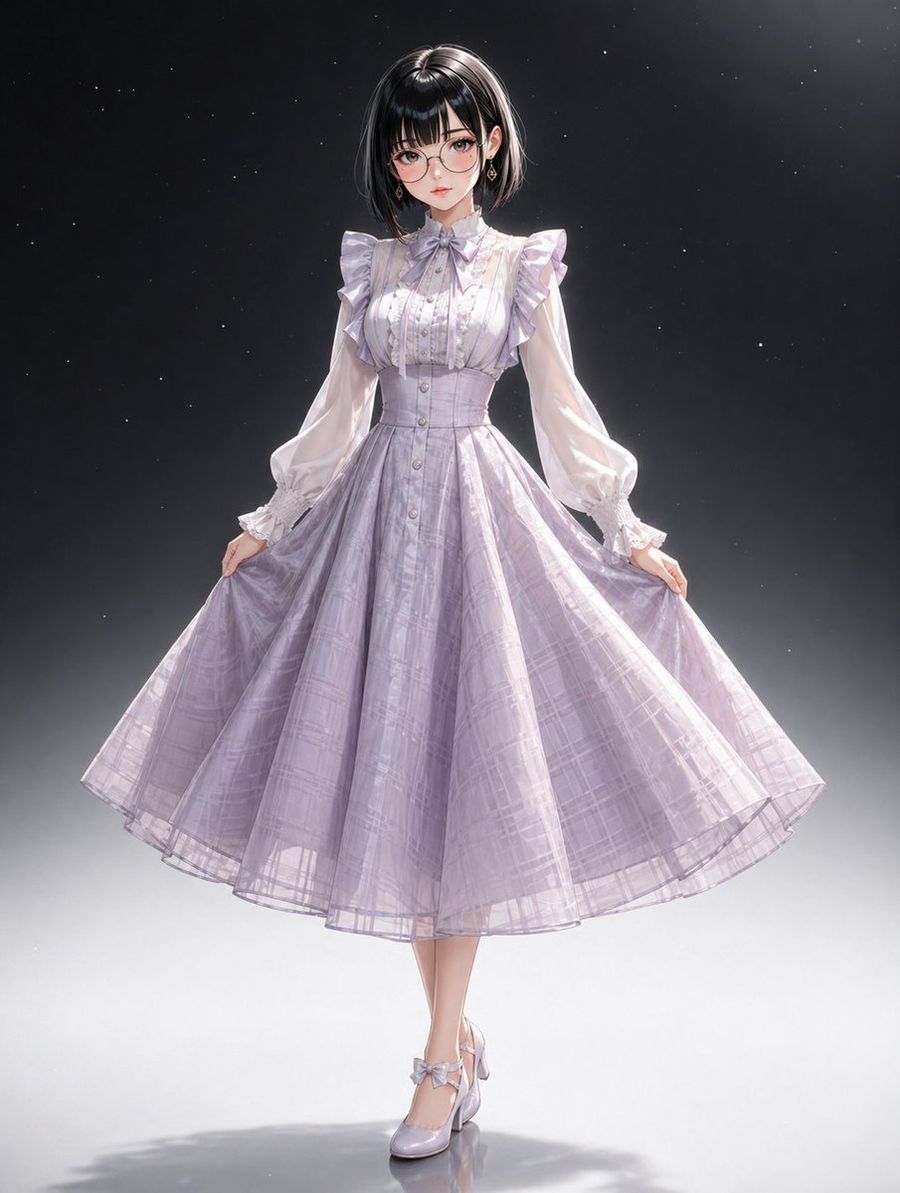 Lavender Lolita Dress Portrait by @j0PvbqHs6q29754 — GPT Image 2 image prompt example