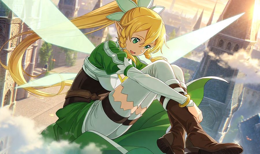 Leafa Fairy Anime Sky Portrait — GPT Image 2 image prompt example