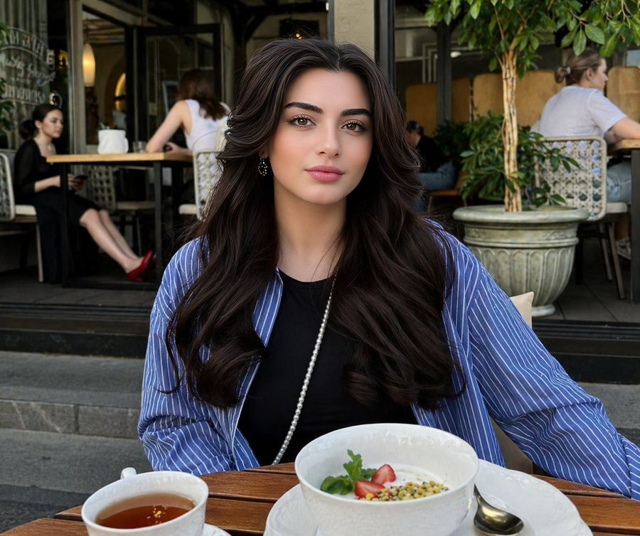 Lifestyle Portrait At Outdoor Caf — GPT Image 2 image prompt example