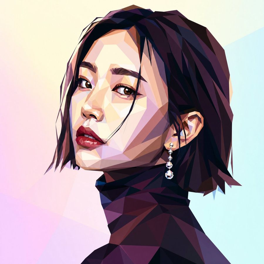 Low Poly Profile Portrait — GPT Image 2 image prompt example