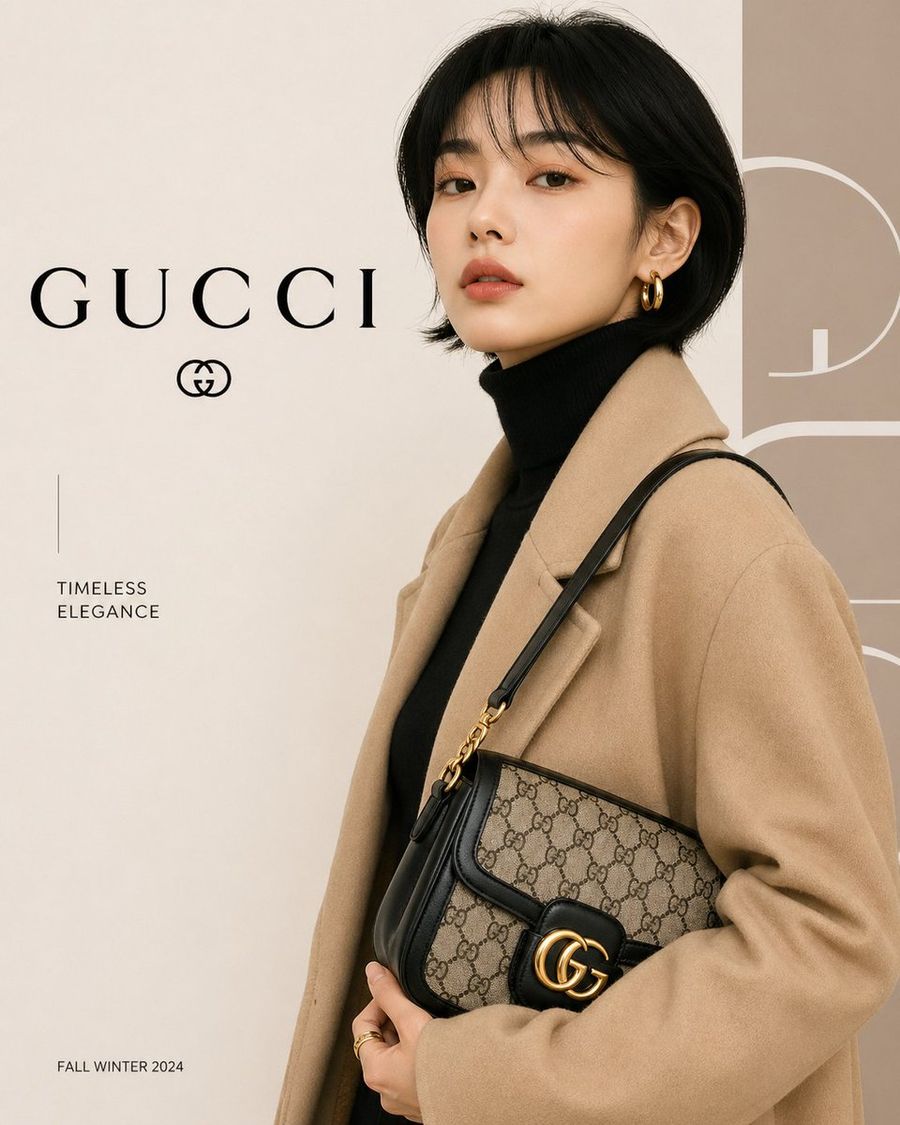 Luxury Fashion Ad Poster by @Noor_ul_ain43 — GPT Image 2 image prompt example