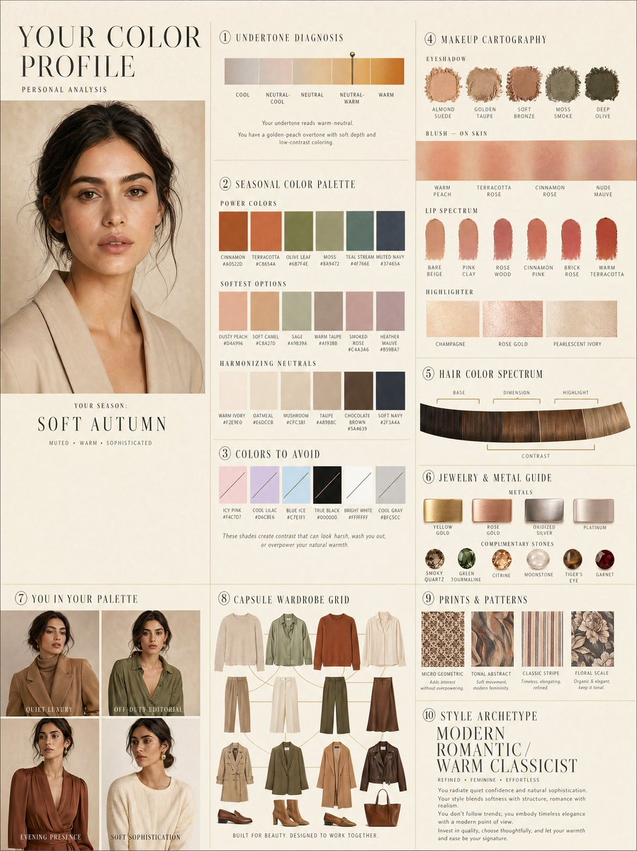 Luxury Personal Color Profile Layout — GPT Image 2 image prompt example