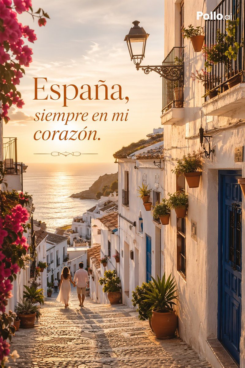 Luxury Spain Sunset Poster — GPT Image 2 image prompt example