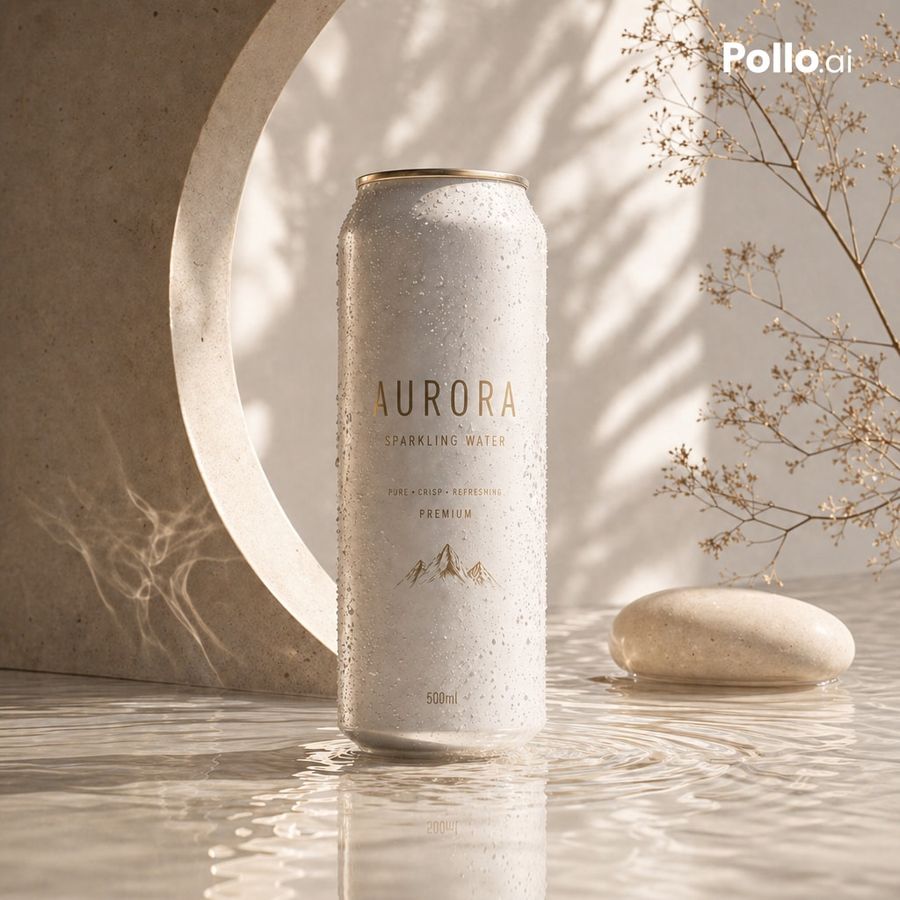 Luxury Sparkling Water Ad — GPT Image 2 image prompt example