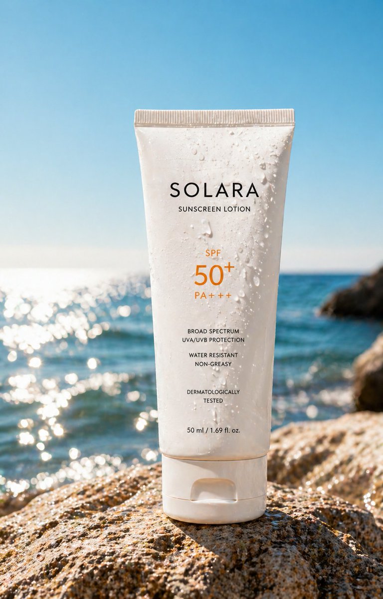 Luxury Sunscreen Product Shot — GPT Image 2 image prompt example