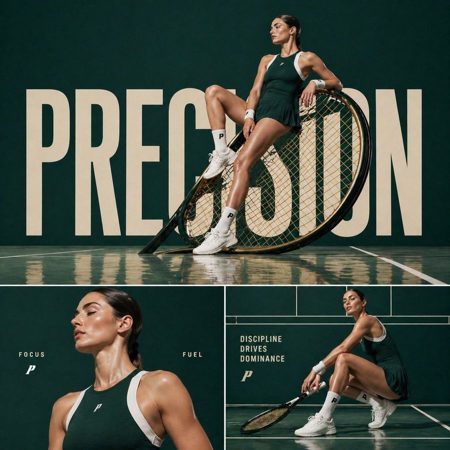 Luxury Tennis Editorial Poster — GPT Image 2 image prompt example