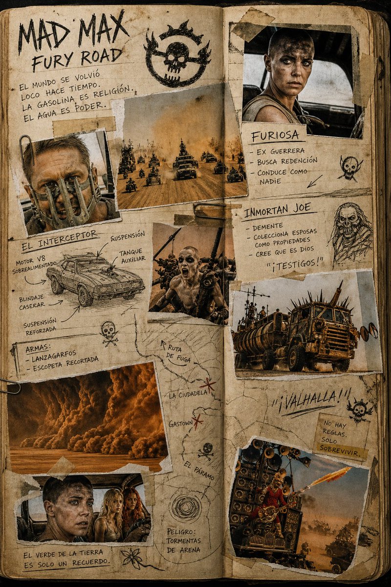 Mad Max Scrapbook Journal Style — GPT Image 2 image prompt example