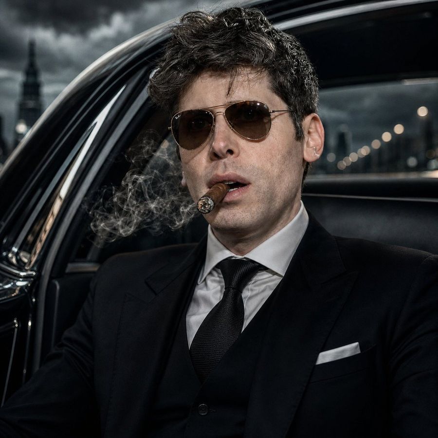 Mafia Boss Car Portrait — GPT Image 2 image prompt example