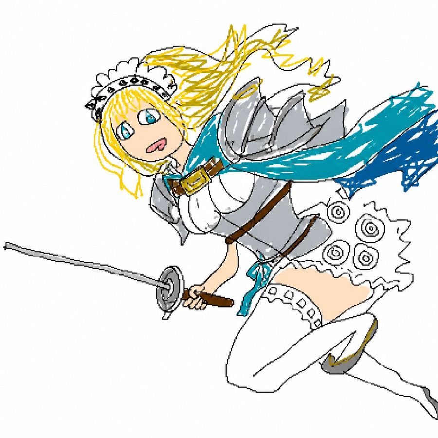 Maid Knight Doodle — GPT Image 2 image prompt example