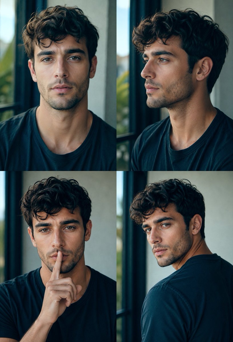 Male Hairstyle Reference Collage — GPT Image 2 image prompt example
