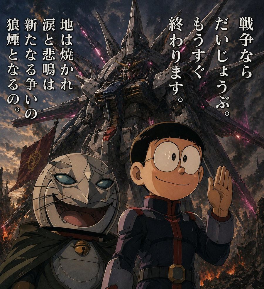 Manga Panel To Apocalyptic Mecha Poster — GPT Image 2 image prompt example