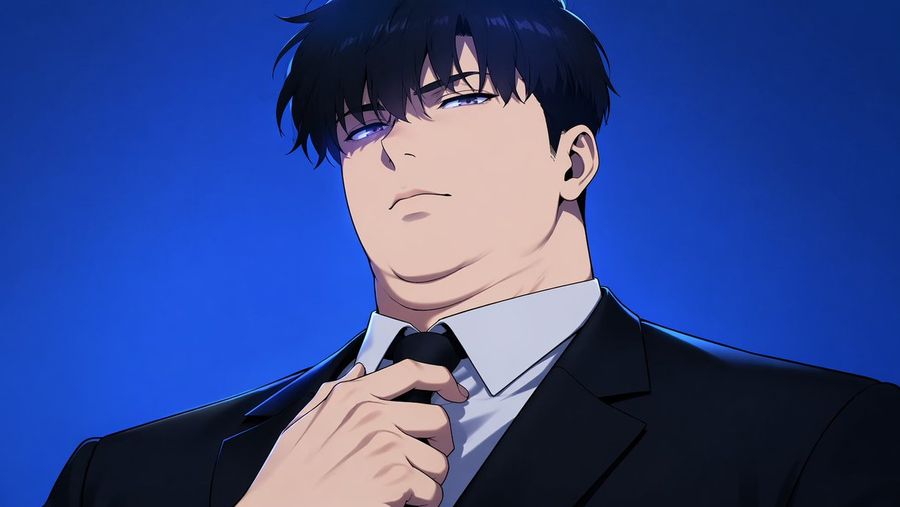 Manhwa Style Boss Adjusting Tie — GPT Image 2 image prompt example