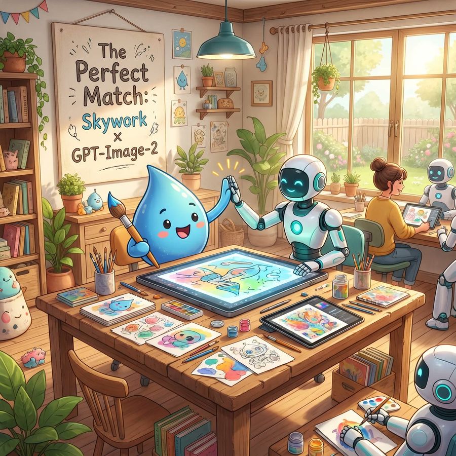 Mascot Robot Art Collaboration — GPT Image 2 image prompt example