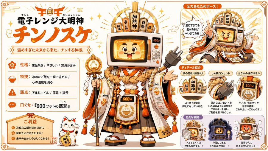 Microwave Deity Character Sheet — GPT Image 2 image prompt example