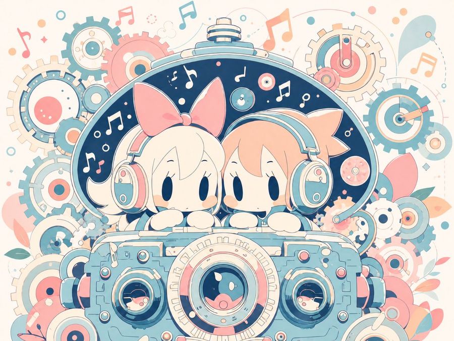 Milky Pastel Chibi Twins — GPT Image 2 image prompt example