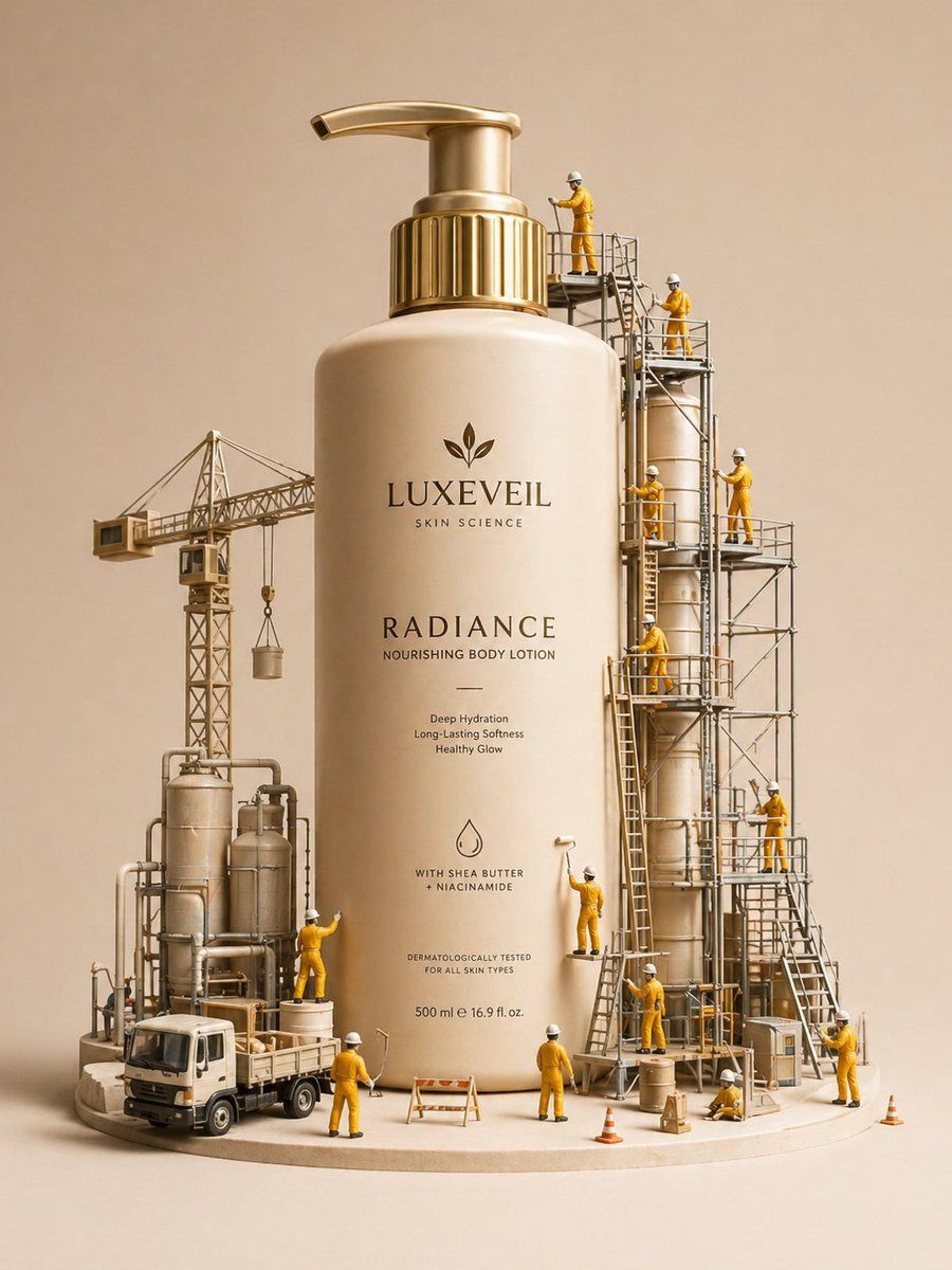 Miniature Diorama Skincare Advertisement — GPT Image 2 image prompt example