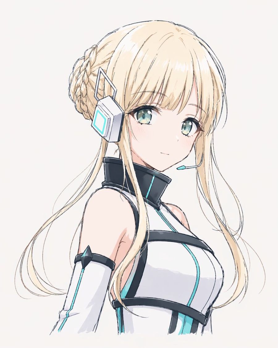 Minimal Futuristic Anime Girl Portrait — GPT Image 2 image prompt example