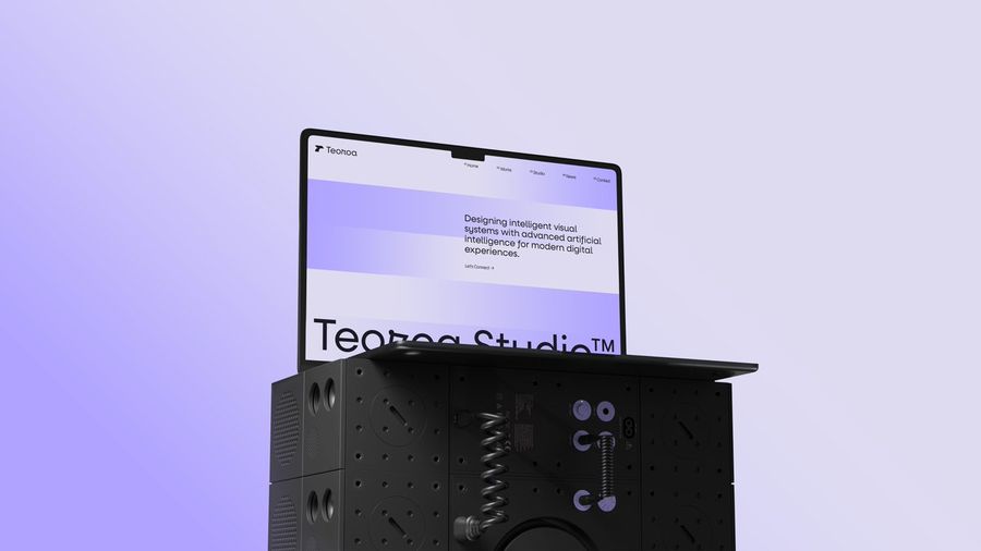 Minimal Laptop Industrial Pedestal — GPT Image 2 image prompt example