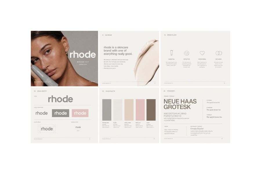 Minimal Skincare Brand Kit Board — GPT Image 2 image prompt example
