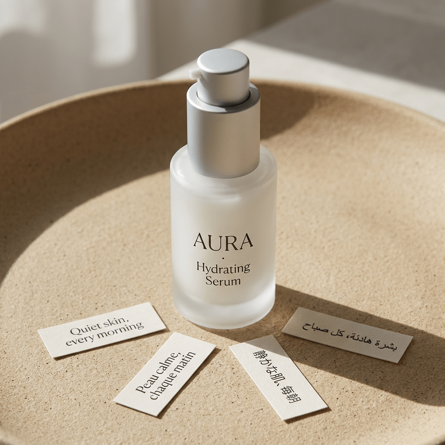 Minimalist Hydrating Serum Product Shot — GPT Image 2 image prompt example