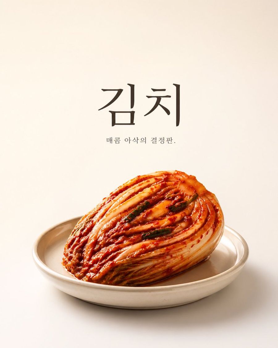 Minimalist Kimchi Ad Poster — GPT Image 2 image prompt example