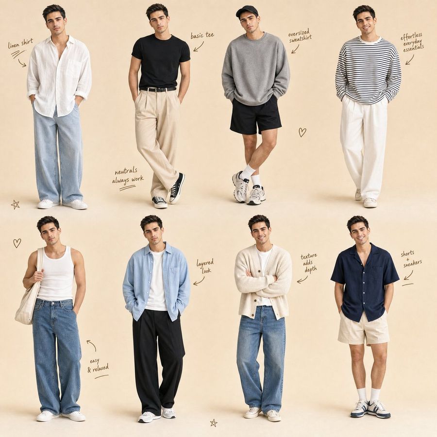 Minimalist Men Fashion Collage — GPT Image 2 image prompt example