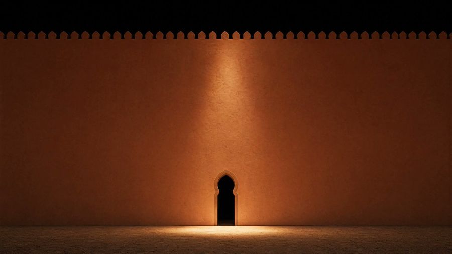 Minimalist Moorish Wall At Night — GPT Image 2 image prompt example