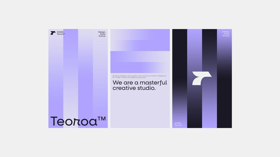 Minimalist Purple Brand Triptych — GPT Image 2 image prompt example
