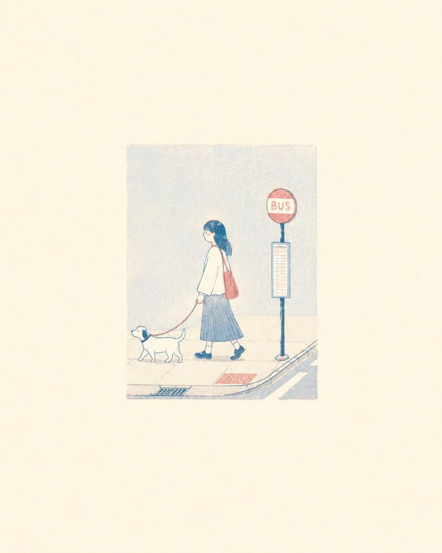Minimalist Risograph Poetic Illustration — GPT Image 2 image prompt example