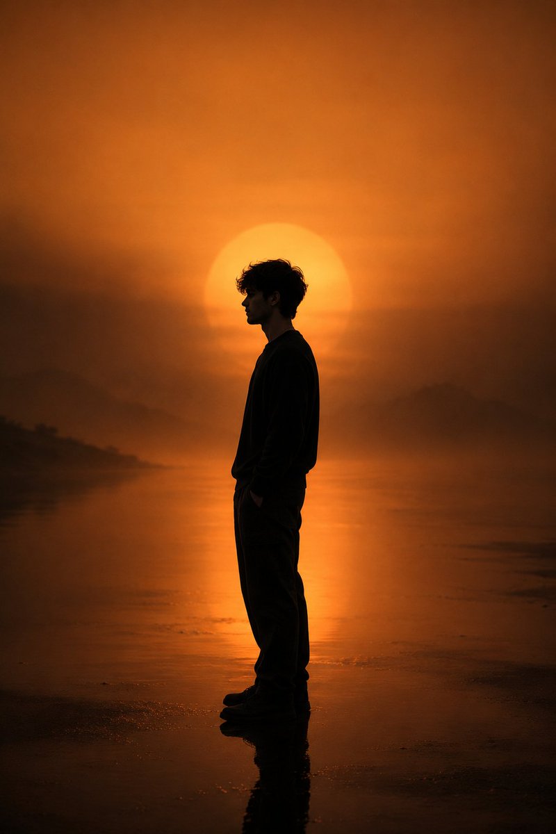 Minimalist Silhouette Orb Portrait — GPT Image 2 image prompt example