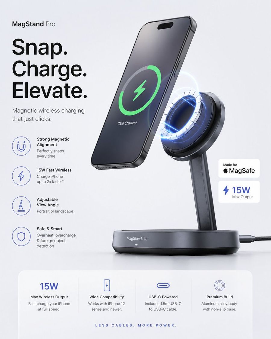 Minimalist Tech Accessory Advertisement — GPT Image 2 image prompt example