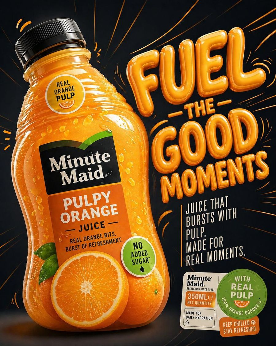 Minute Maid Commercial Product Ad — GPT Image 2 image prompt example
