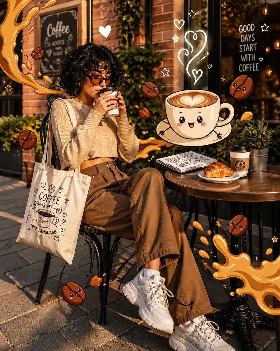 Mixed Reality Caf Illustration — GPT Image 2 image prompt example