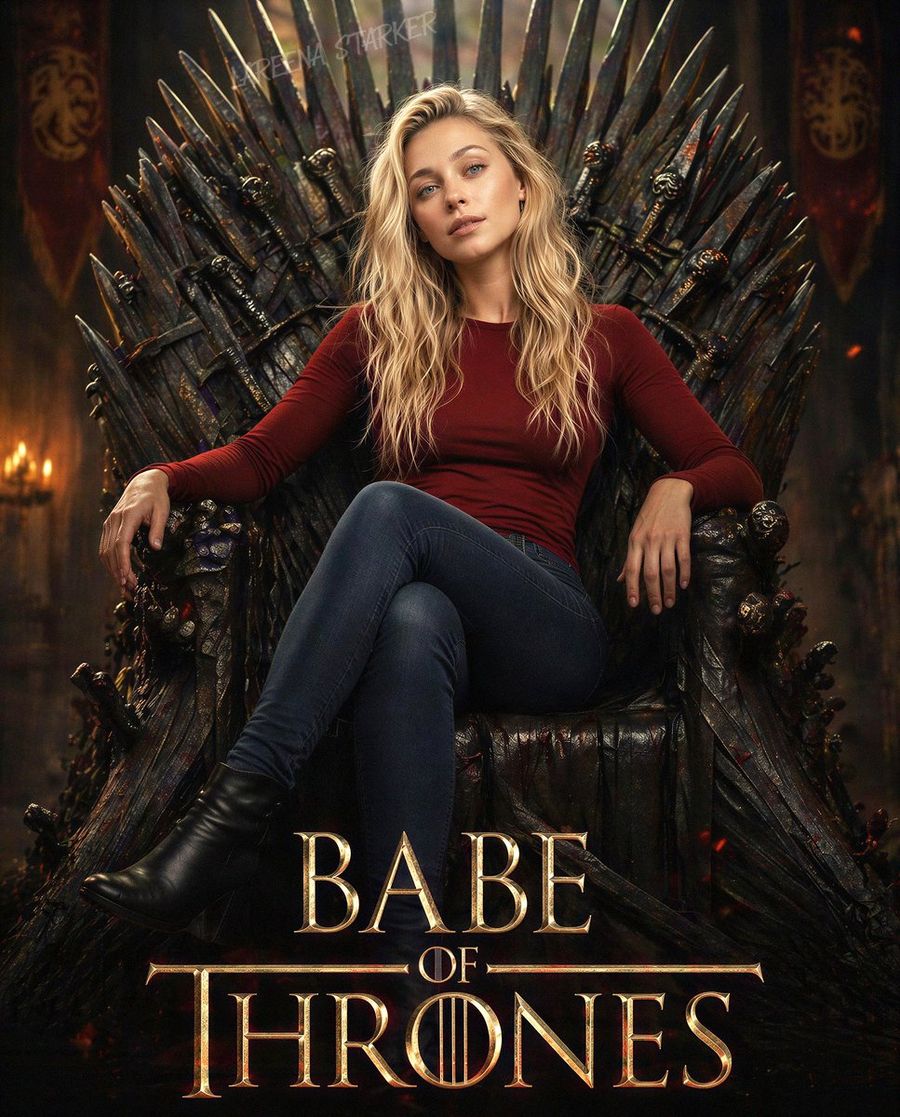 Modern Queen On Iron Throne Poster — GPT Image 2 image prompt example