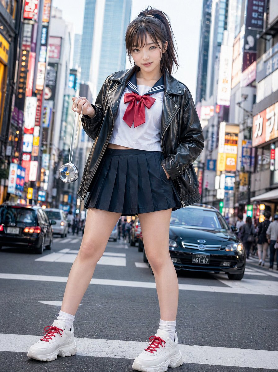 Modern Sukeban Street Portrait — GPT Image 2 image prompt example