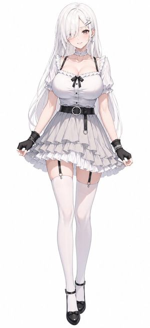 Monochrome Anime Gothic Dress Girl — GPT Image 2 image prompt example