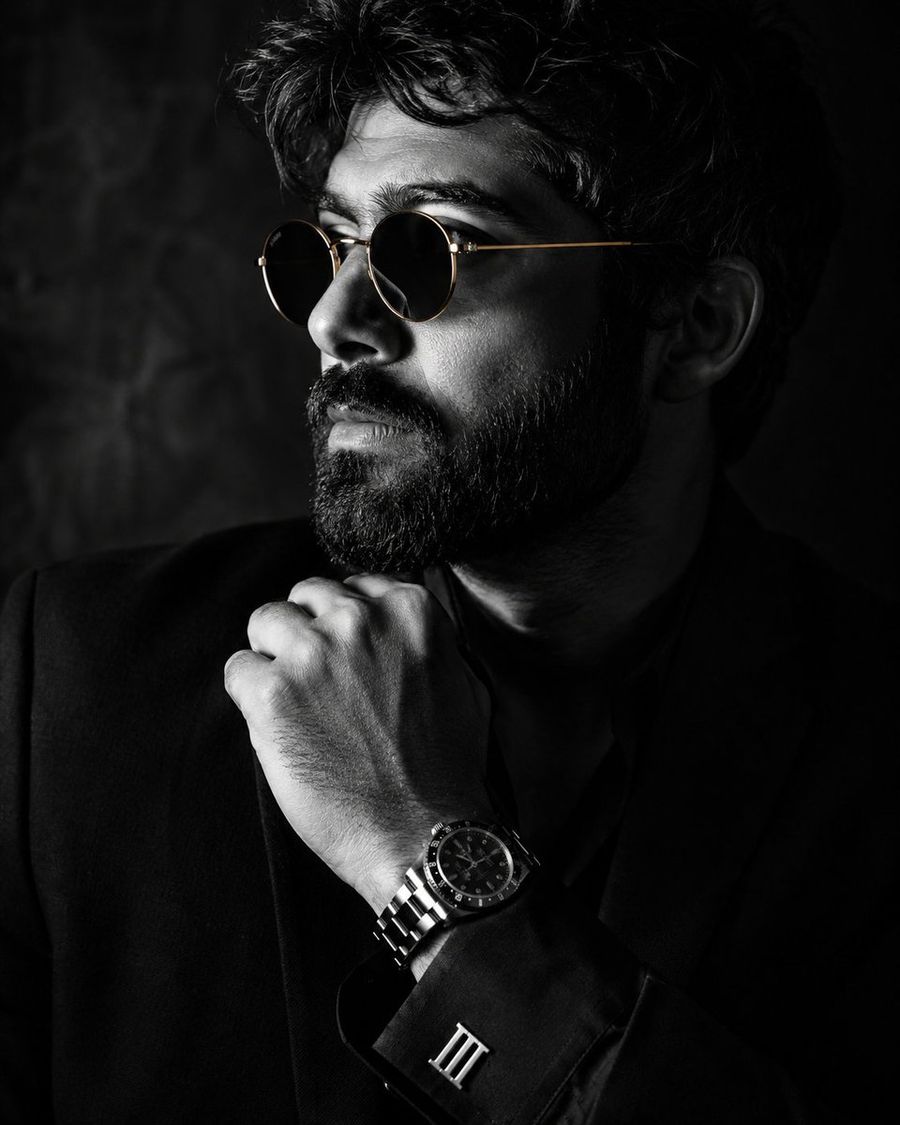 Monochrome Studio Portrait Man — GPT Image 2 image prompt example