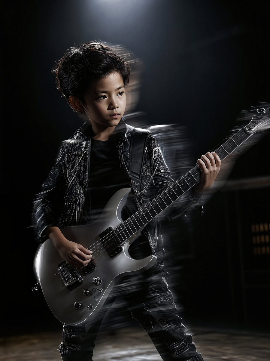 Moody Guitarist Portrait — GPT Image 2 image prompt example