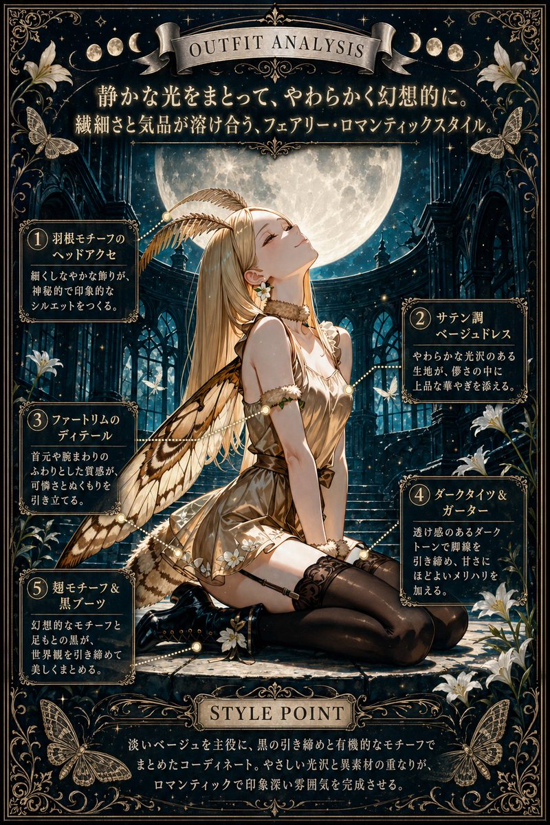 Moonlit Fairy Outfit Analysis — GPT Image 2 image prompt example