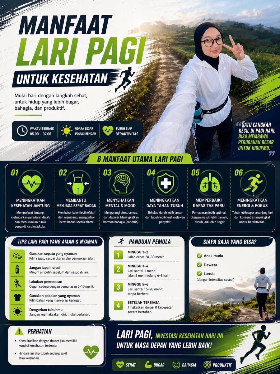 Morning Run Benefits Infographic — GPT Image 2 image prompt example