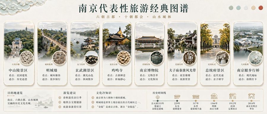 Nanjing Classic Tourism Atlas Poster — GPT Image 2 image prompt example