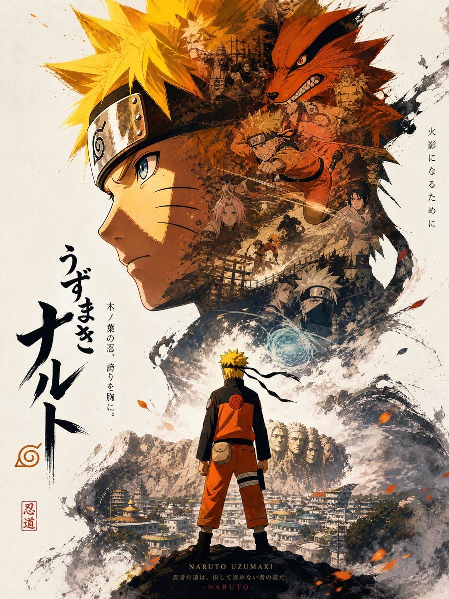 Naruto Anime Poster — GPT Image 2 image prompt example