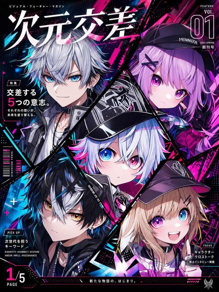 Neon Anime Magazine Cover — GPT Image 2 image prompt example