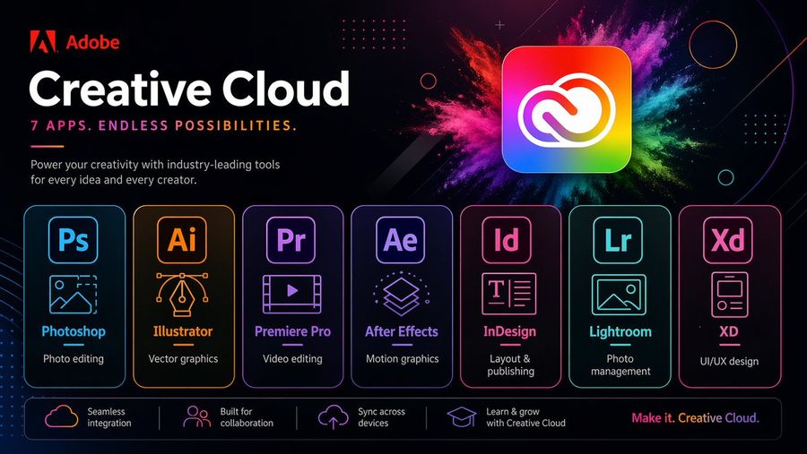 Neon Creative Cloud Promo Poster — GPT Image 2 image prompt example
