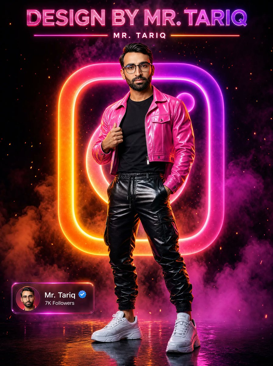Neon Instagram Poster — GPT Image 2 image prompt example