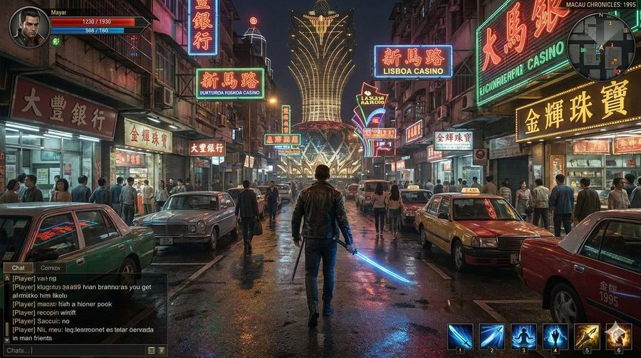 Neon Macau Rpg Street Battle Hud — GPT Image 2 image prompt example