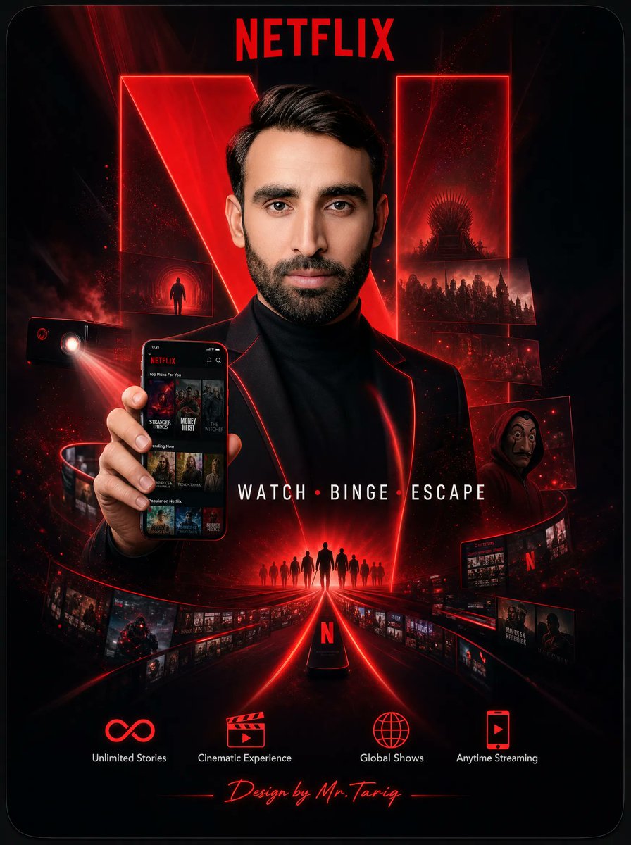 Netflix Neon Poster — GPT Image 2 image prompt example