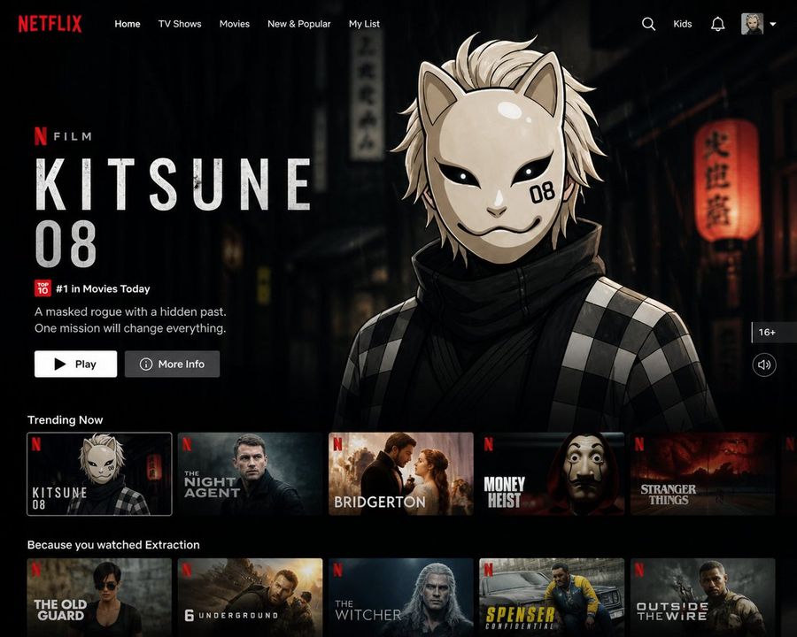 Netflix Ui Homepage Mockup — GPT Image 2 image prompt example