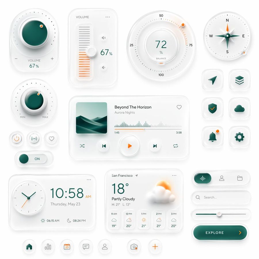 Neumorphic Smart Ui Kit — GPT Image 2 image prompt example