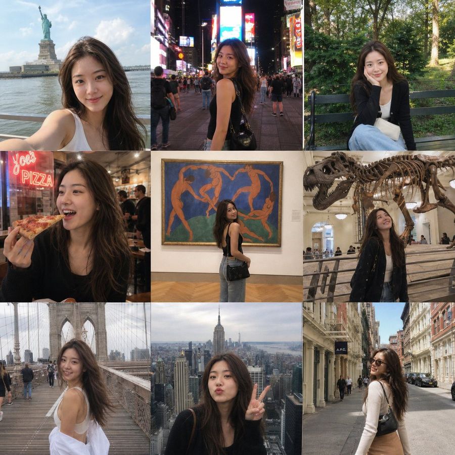New York Travel Blogger Grid — GPT Image 2 image prompt example